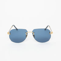 Fred Manille & Cable Gold Frame Rimless Sunglasses