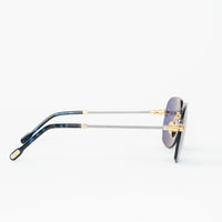 Fred Manille & Cable Gold Frame Rimless Sunglasses