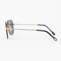 Fred Manille & Cable Gold Frame Rimless Sunglasses