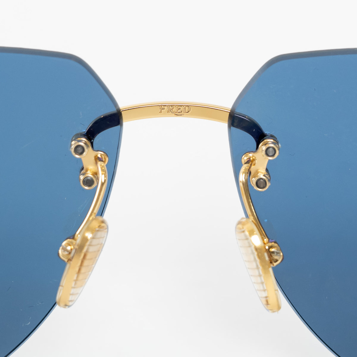 Fred Manille & Cable Gold Frame Rimless Sunglasses