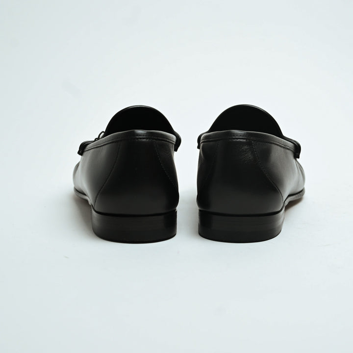 Gucci Black Calf Leather 1953 Loafers with Silver Horsebit Size 8.5