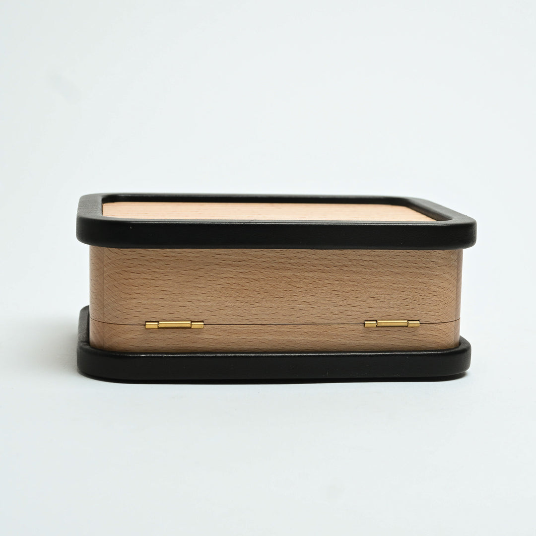 Pre-Loved Chanel™ Beech Wood & Black Lambskin Leather Trim Vanity Case