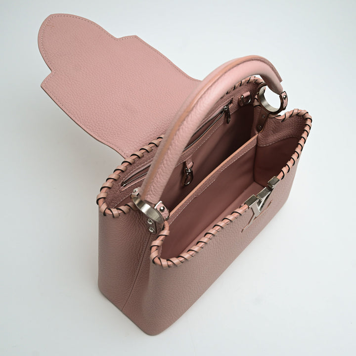 Louis Vuitton Pink Taurillon Leather Capucines MM Handbag