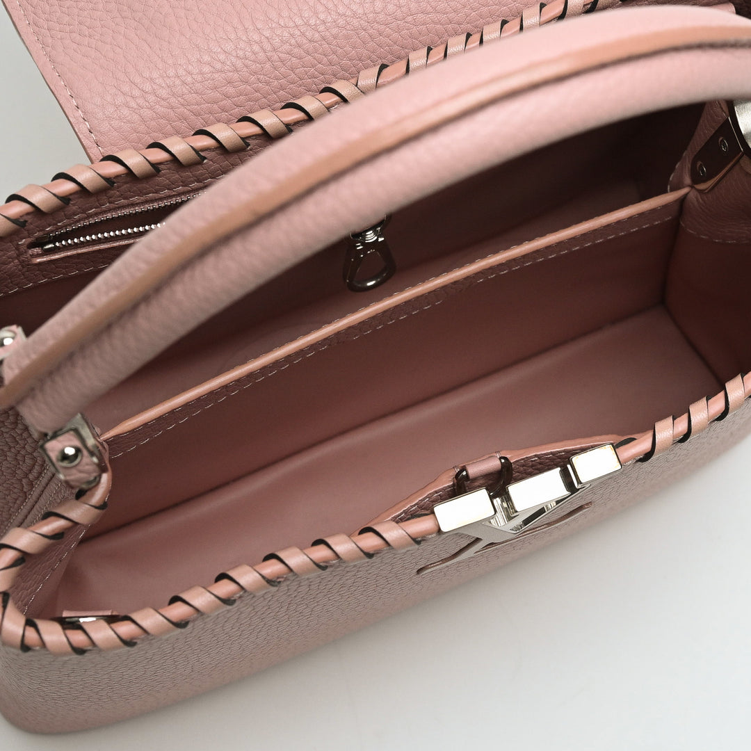 Louis Vuitton Pink Taurillon Leather Capucines MM Handbag
