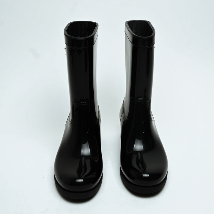 Prada Black Jelly Rain Boots Size 38