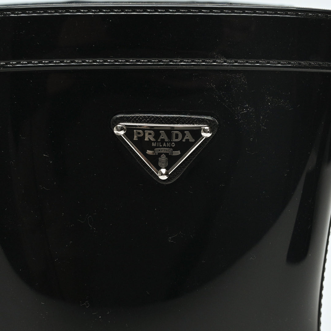 Prada Black Jelly Rain Boots Size 38