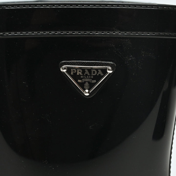Prada Black Jelly Rain Boots Size 38