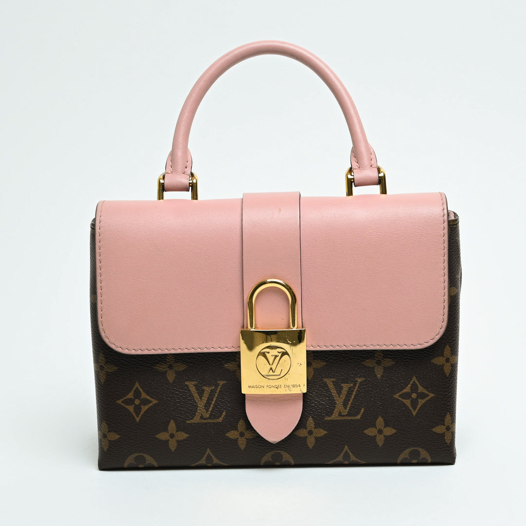 Louis Vuitton Rose Poudre Calf Leather & Monogram Canvas Locky BB Handbag