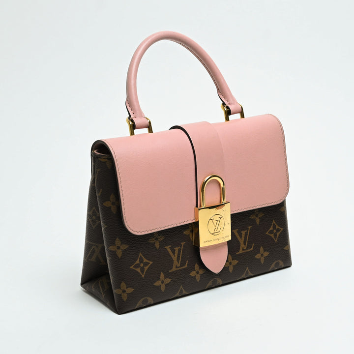 Louis Vuitton Rose Poudre Calf Leather & Monogram Canvas Locky BB Handbag