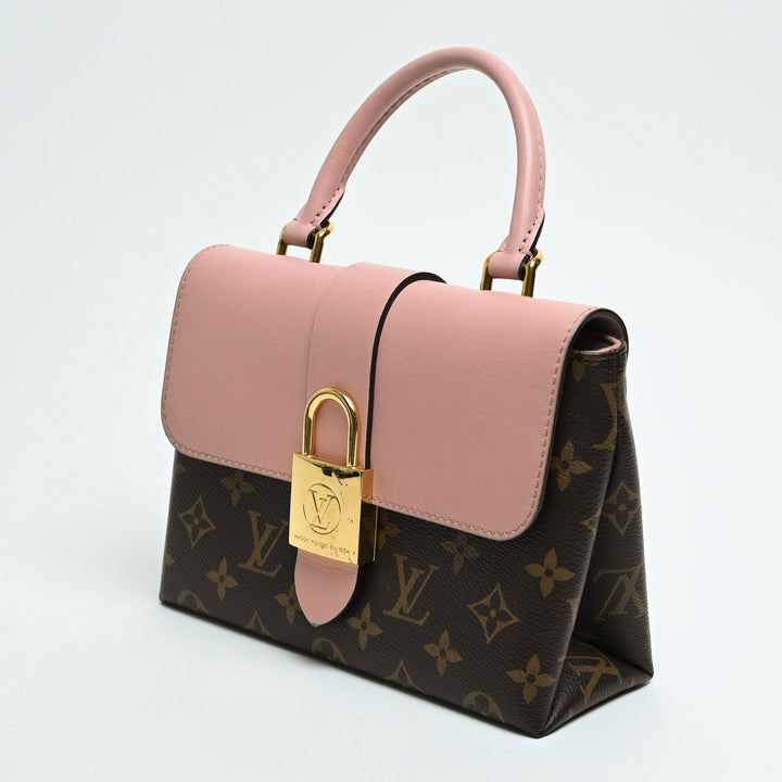 Louis Vuitton Rose Poudre Calf Leather & Monogram Canvas Locky BB Handbag