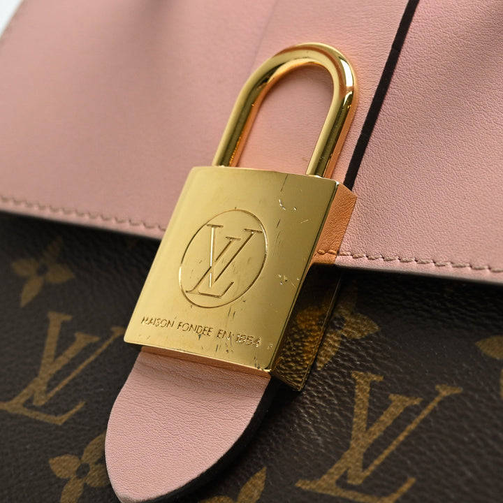 Louis Vuitton Rose Poudre Calf Leather & Monogram Canvas Locky BB Handbag
