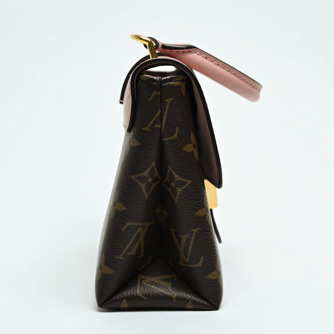 Louis Vuitton Rose Poudre Calf Leather & Monogram Canvas Locky BB Handbag