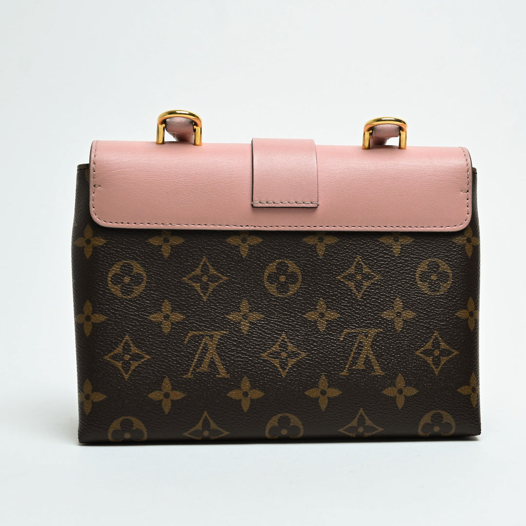 Louis Vuitton Rose Poudre Calf Leather & Monogram Canvas Locky BB Handbag