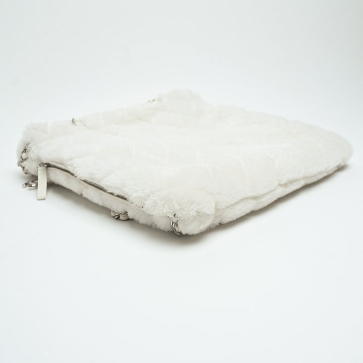 Pre-Loved Chanel™ White Shearling  Coco Neige 2023 Backpack