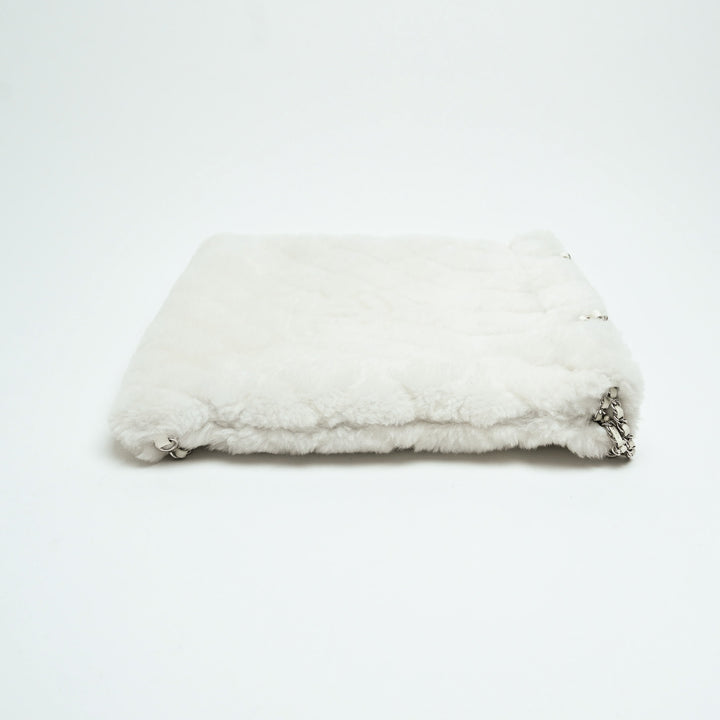 Pre-Loved Chanel™ White Shearling  Coco Neige 2023 Backpack