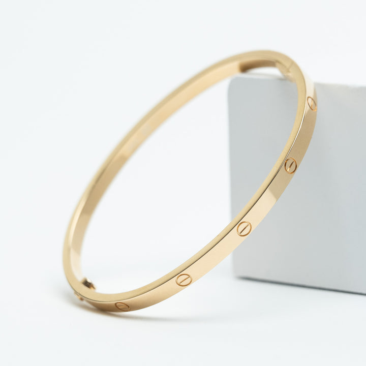 Cartier 18K Yellow Gold Small Love Bracelet Size 16
