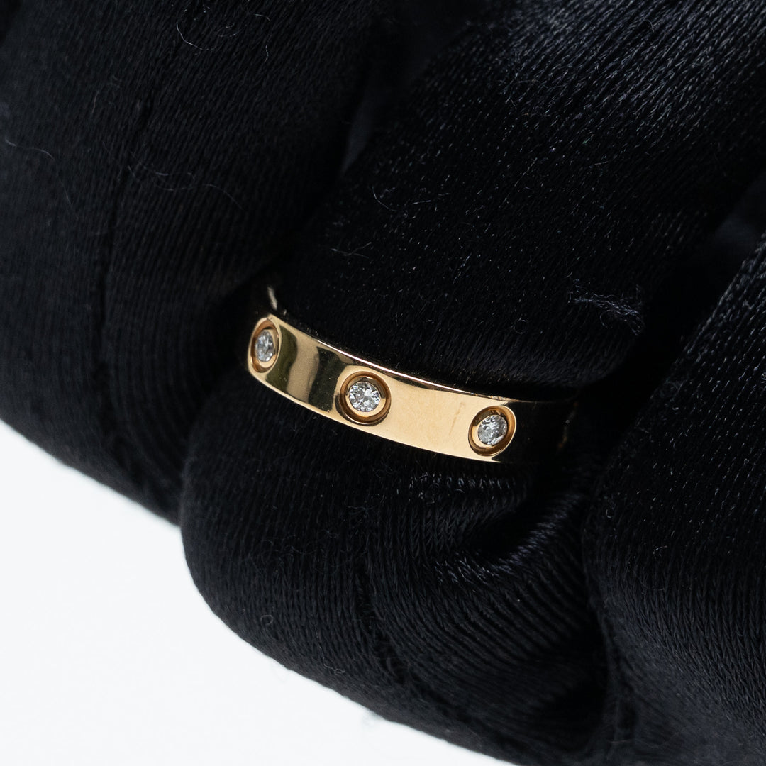 Cartier 18K Yellow Gold Classic Diamond Love Ring Size 52