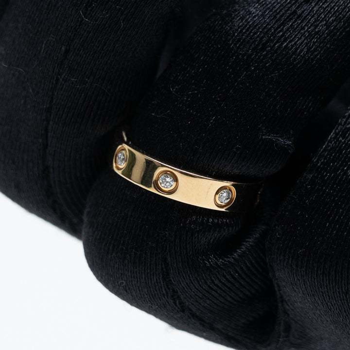 Cartier 18K Yellow Gold Classic Diamond Love Ring Size 52