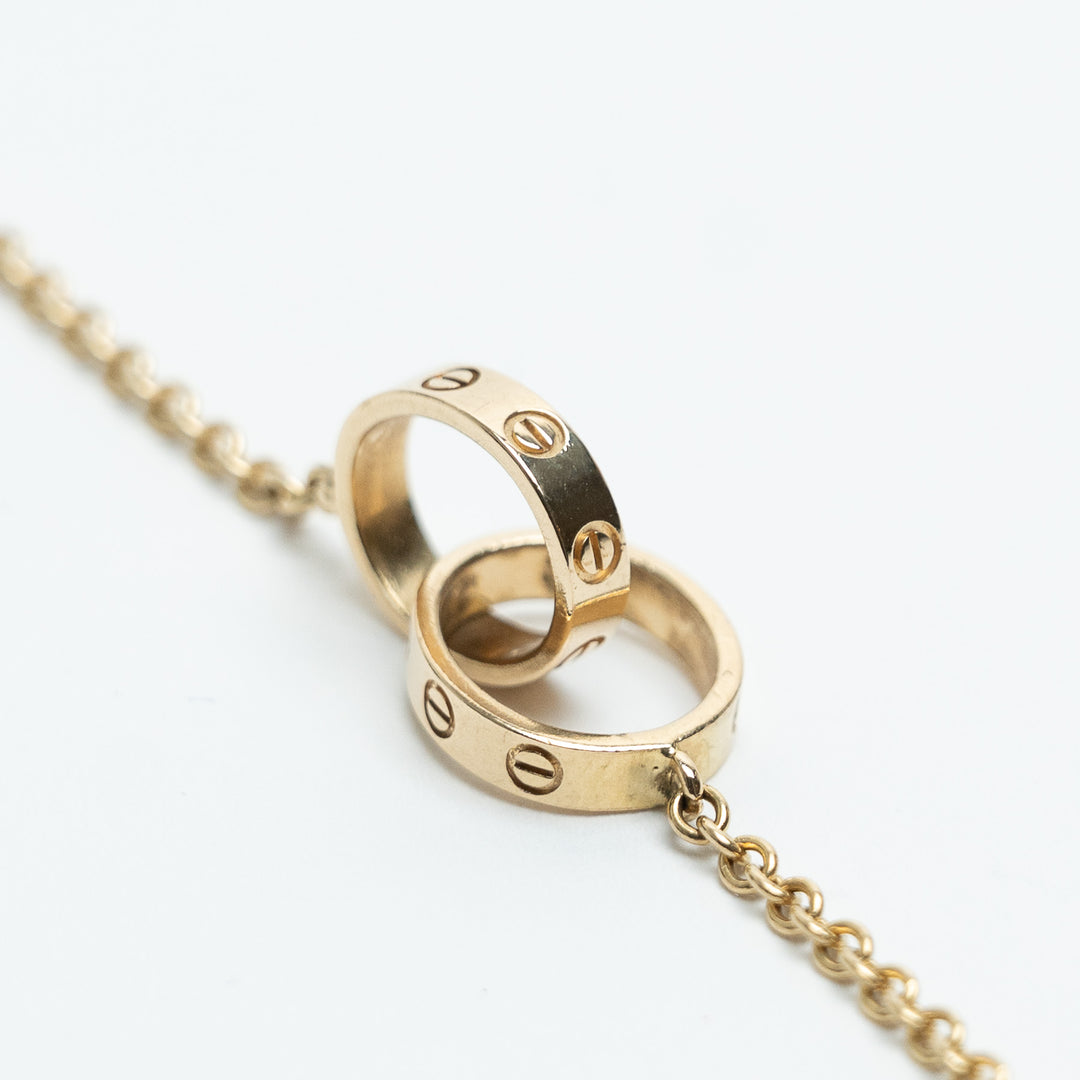 Cartier 18K Yellow Gold Baby Love Bracelet on Chain