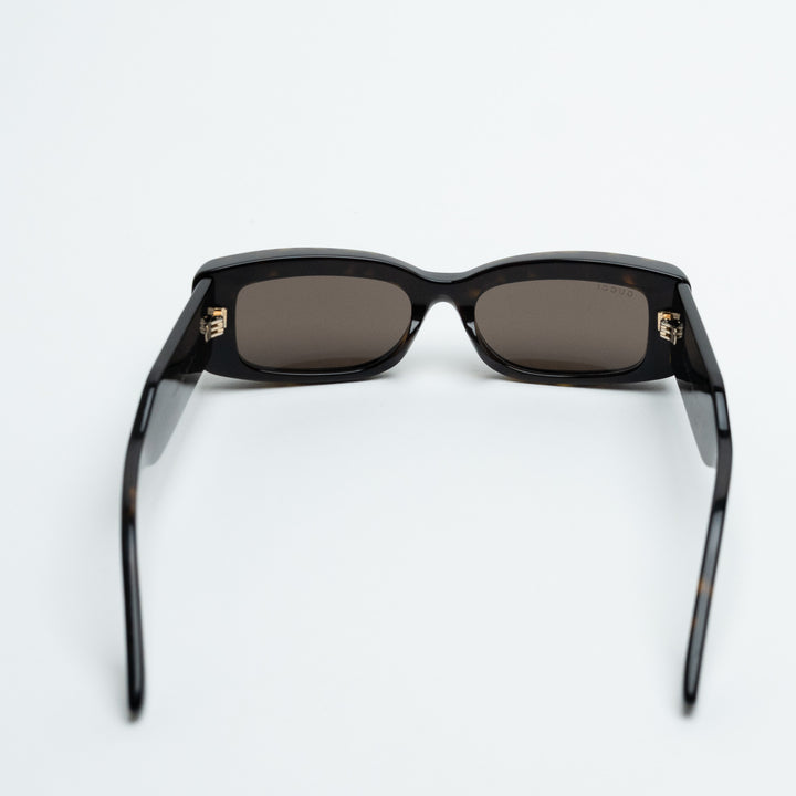 Gucci Dark Tortoise Narrow Rectangle Frame Sunglasses