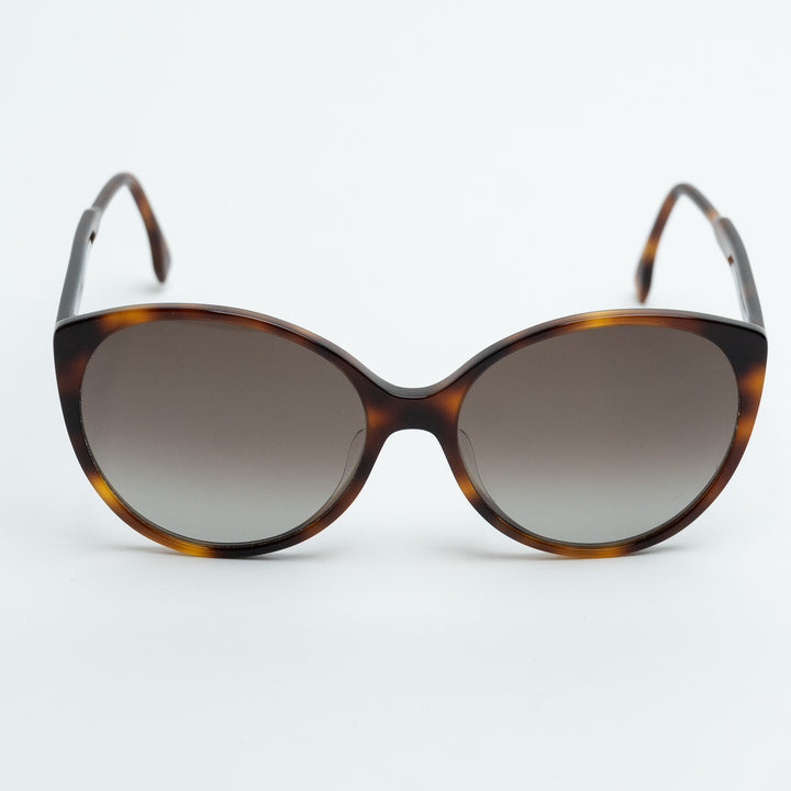 Fendi Fine Round Cat Eye Tortoise Shell Sunglasses