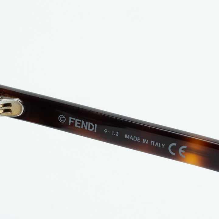 Fendi Fine Round Cat Eye Tortoise Shell Sunglasses