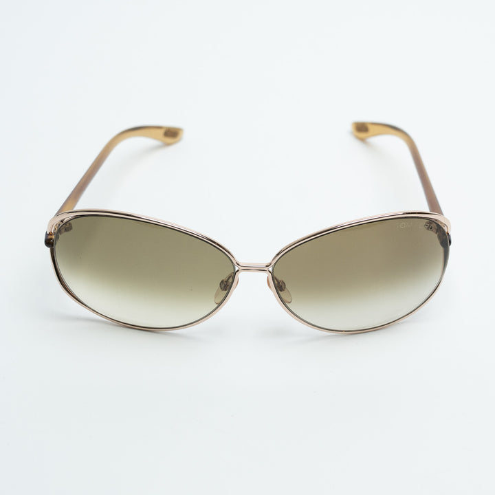 Tom Ford Oversized Open Wire Gold-Tone Sunglasses
