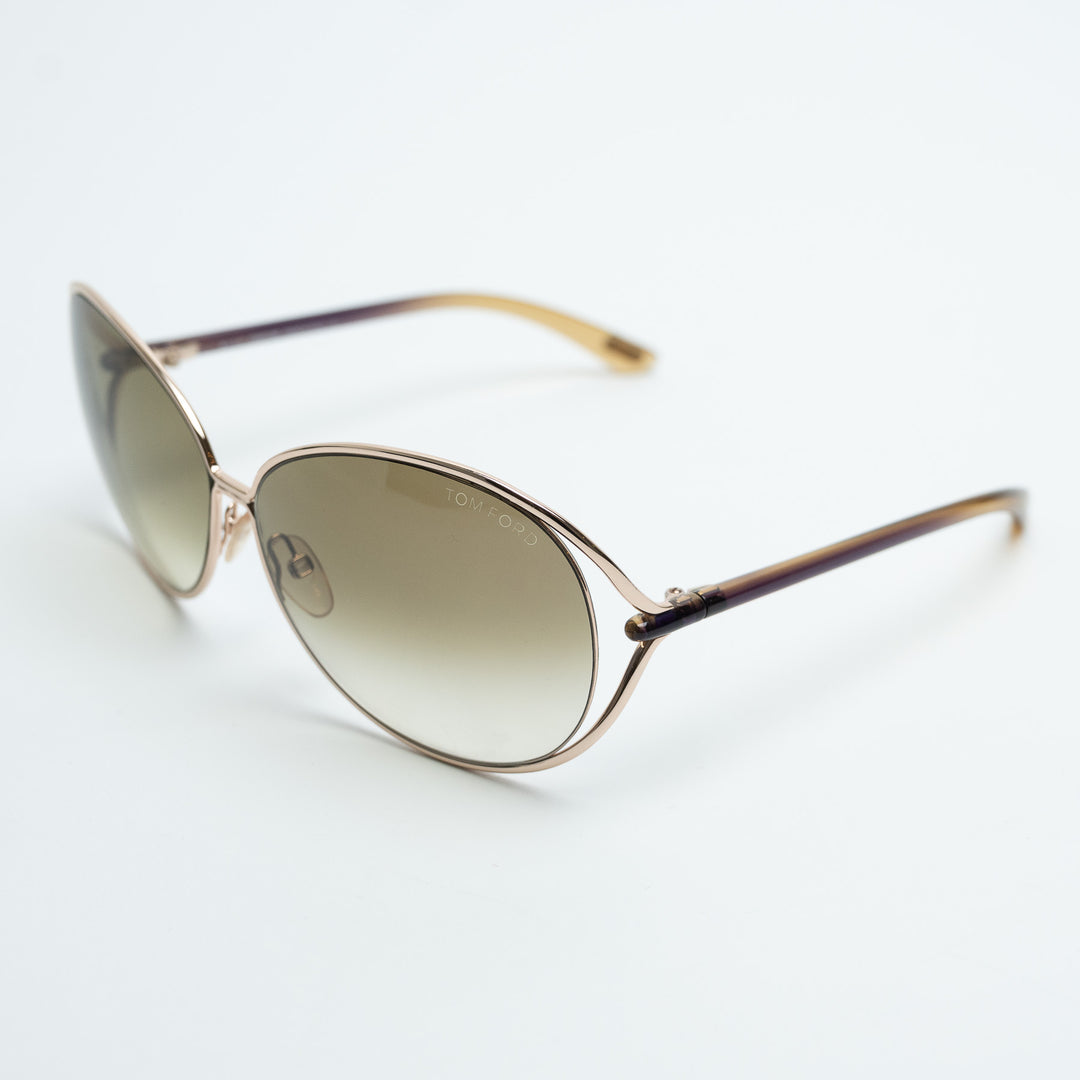 Tom Ford Oversized Open Wire Gold-Tone Sunglasses