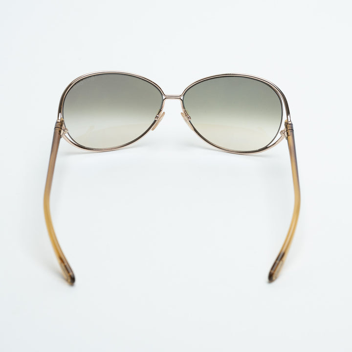 Tom Ford Oversized Open Wire Gold-Tone Sunglasses