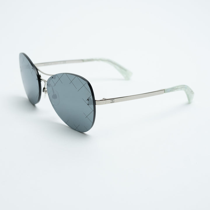Pre-Loved Chanel™ Rimless Mirrored Aviator Sunglasses