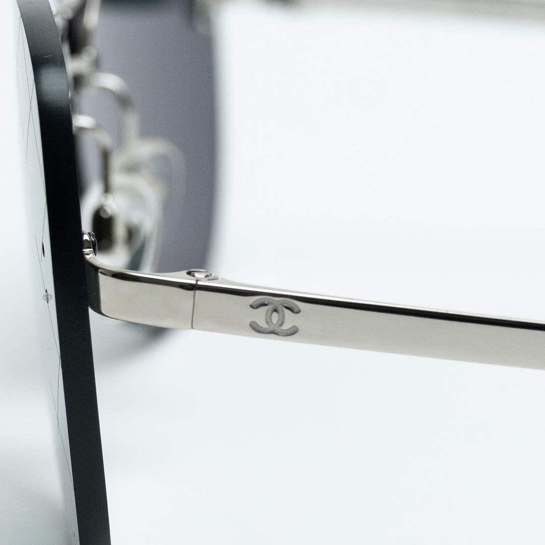 Pre-Loved Chanel™ Rimless Mirrored Aviator Sunglasses