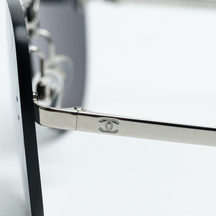 Pre-Loved Chanel™ Rimless Mirrored Aviator Sunglasses