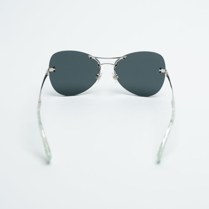 Pre-Loved Chanel™ Rimless Mirrored Aviator Sunglasses