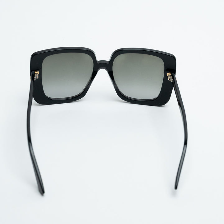 Gucci Black Oversized Square Frame Sunglasses