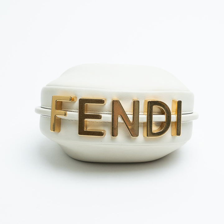 Fendi Ivory Calf Leather Fendigraphy Mini Bag
