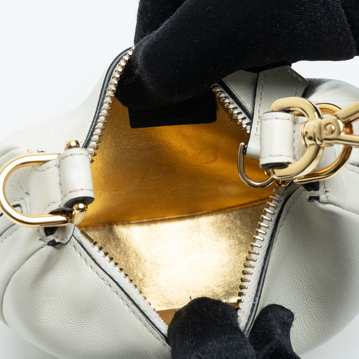 Fendi Ivory Calf Leather Fendigraphy Mini Bag