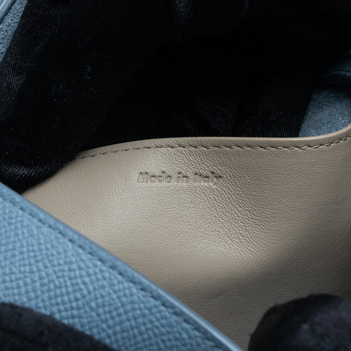 Celine Sky Blue Grained Calfskin Clutch Crossbody Bag