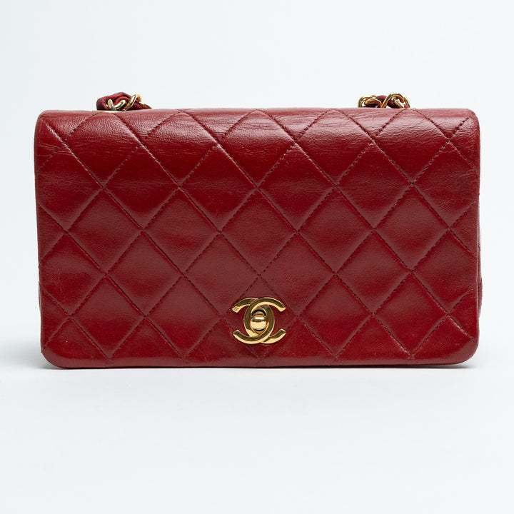 Pre-Loved Chanel™ Red Quilted Calfskin Leather Vintage Mini Flap Bag