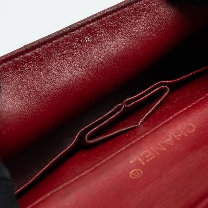 Pre-Loved Chanel™ Red Quilted Calfskin Leather Vintage Mini Flap Bag