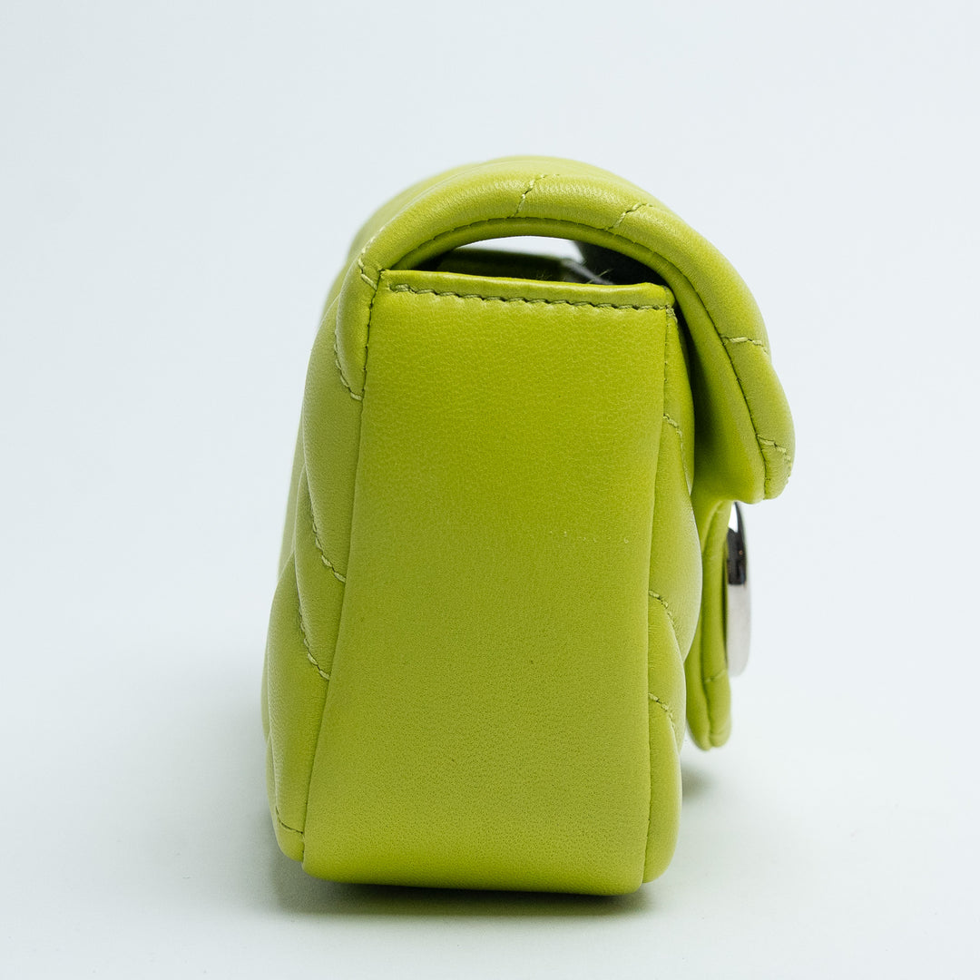 Gucci Pistachio Green Matelasse Lambskin GG Marmont Mini Bag