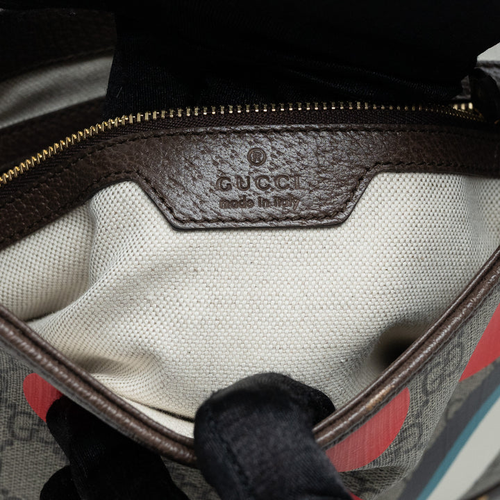 Gucci GG Supreme Canvas Studded Jackie 1961 Bag with Printed Design