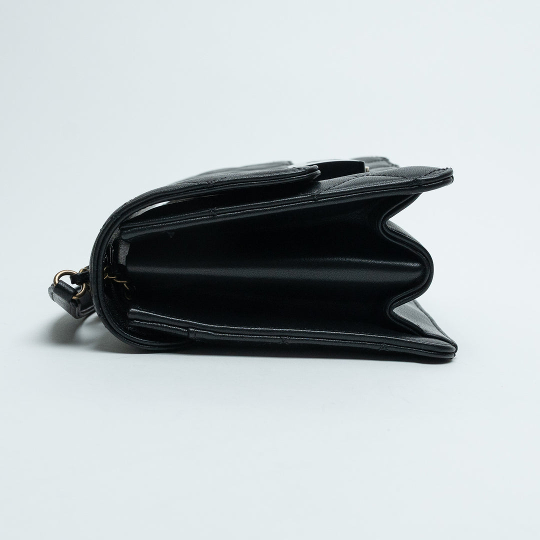 Pre-Loved Chanel™ Black Quilted Calfskin Leather Beauty Lock Flap Bag