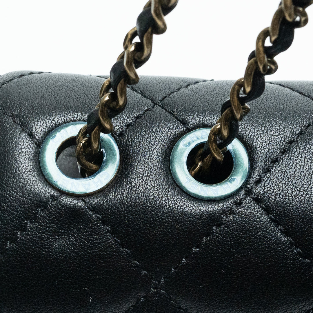 Pre-Loved Chanel™ Black Quilted Calfskin Leather Beauty Lock Flap Bag