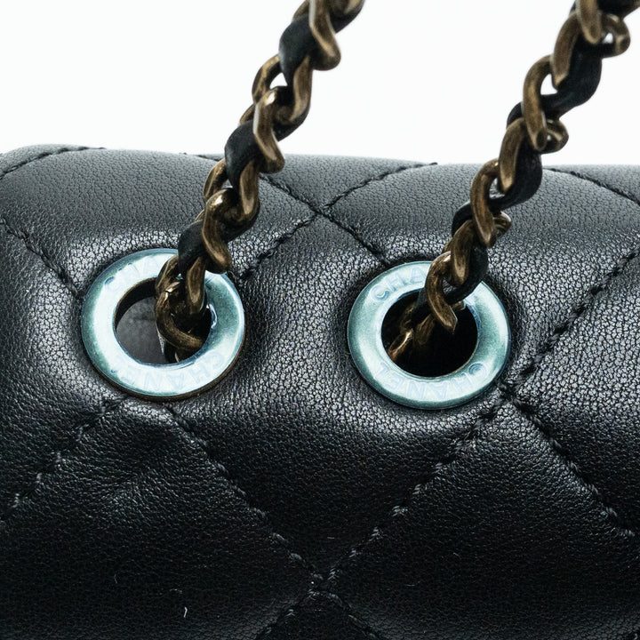 Pre-Loved Chanel™ Black Quilted Calfskin Leather Beauty Lock Flap Bag
