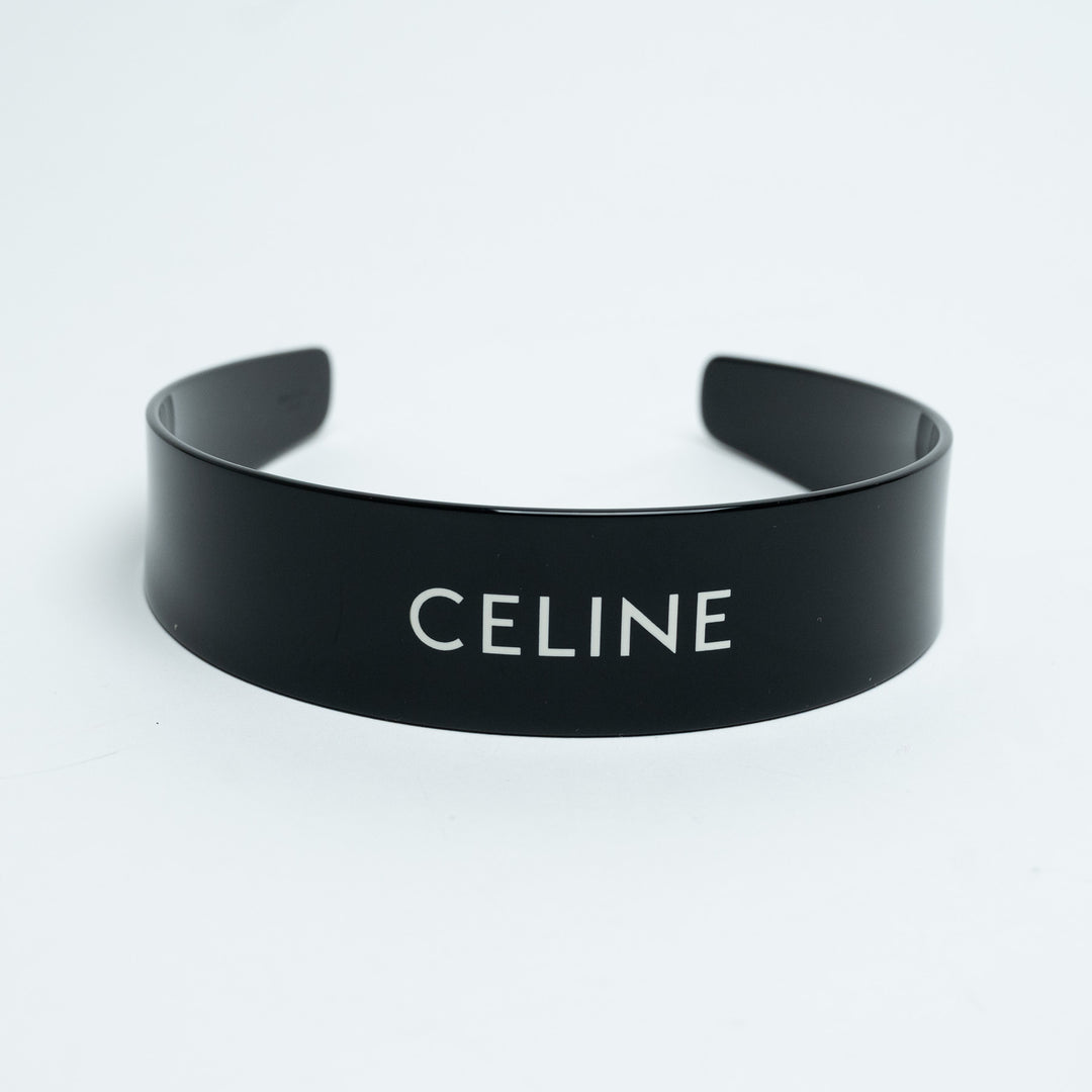 Celine Black Logo Headband