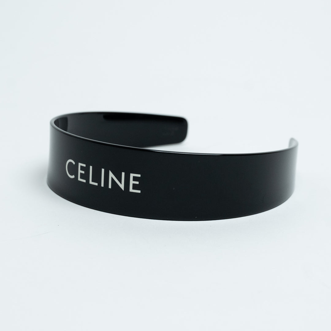 Celine Black Logo Headband