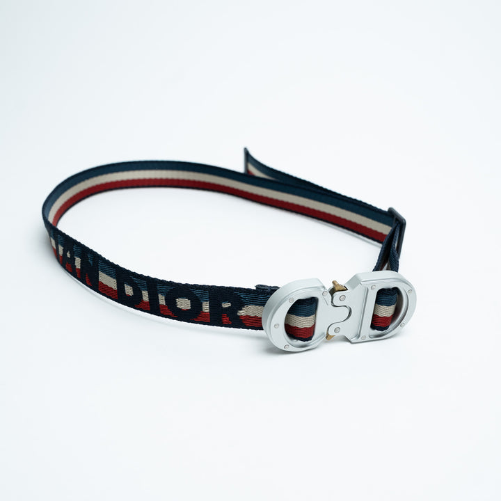 Dior Multicolour Stripe Jacquard Belt 25mm Size 90