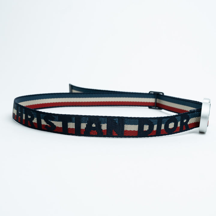 Dior Multicolour Stripe Jacquard Belt 25mm Size 90