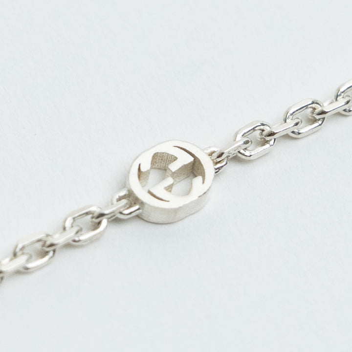 Gucci Sterling Silver Geometric Interlocking GG Zirconia Bracelet