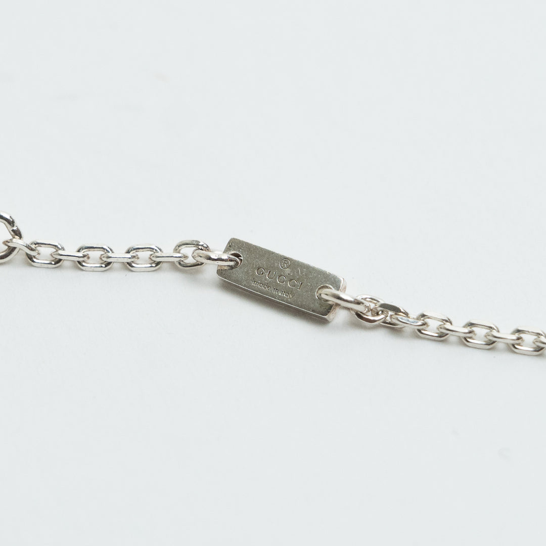 Gucci Sterling Silver Geometric Interlocking GG Zirconia Bracelet